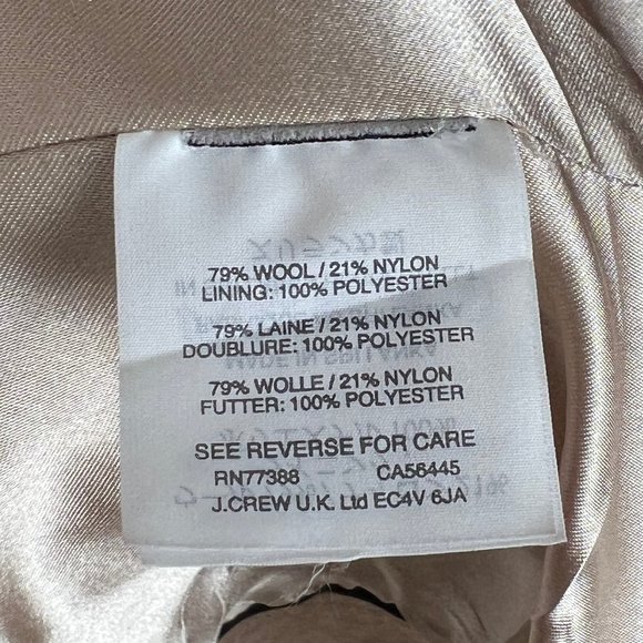 J.Crew Stadium Cloth Wool Cocoon Overcoat Peacoat Trench Jacket Coat Camel Tan - Picture 6 of 10